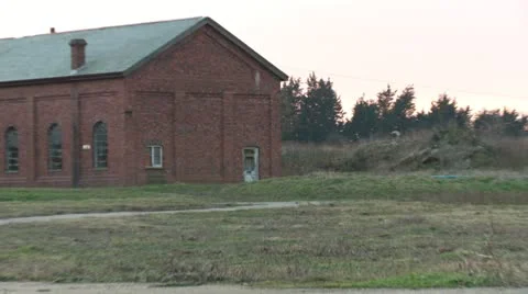 A barnowl flys into an abandoned building Stock Footage 17868240