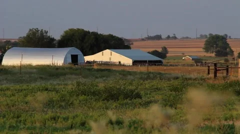 Barns on Farm Close Up Stock-Footage 41371938