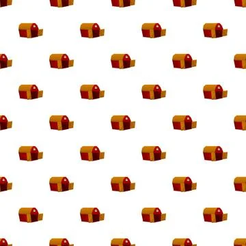 Barns repeating pattern on white background Stock Illustration