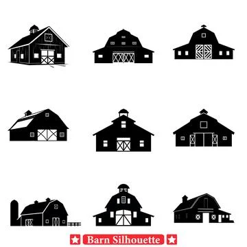 Barnscape Brilliance Extensive Vector Bundle for Countryside Vistas Stock Illustration