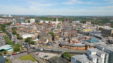 Barnsley by drone Stock Footage 246385579