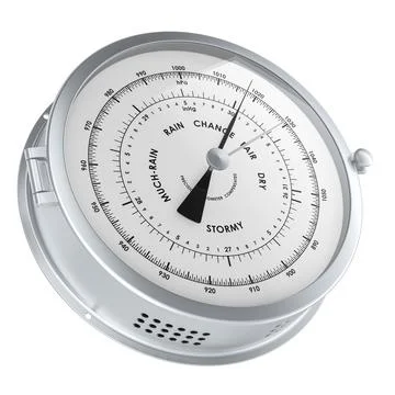 Barometer, analog barometer. 3D rendering Stock Illustration