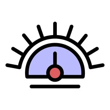 Barometer control icon color outline vector Stock Illustration