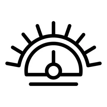 Barometer control icon, outline style Stock Illustration