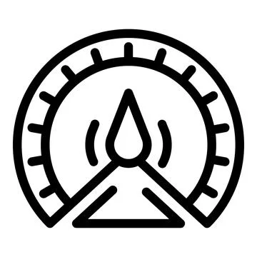 Barometer dashboard icon, outline style Stock Illustration