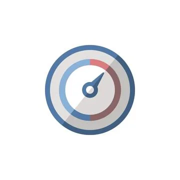 Barometer. Flat icon. Isolated weather vector illustration Stock Illustration