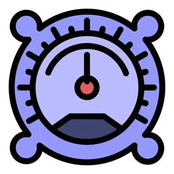 Barometer icon color outline vector Stock Illustration