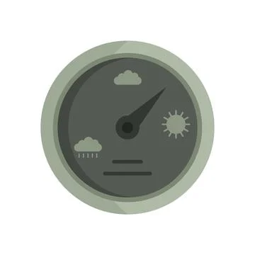 Barometer icon flat isolated Stock Illustration