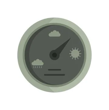 Barometer icon flat isolated vector Stock Illustration