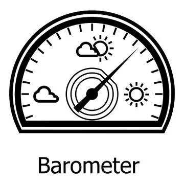 Barometer icon, simple style Stock Illustration