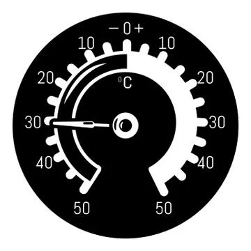 Barometer icon, simple style Stock Illustration