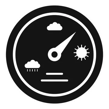 Barometer icon, simple style Stock Illustration