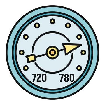 Barometer indicating atmospheric pressure showing changing weather Stock Illustration