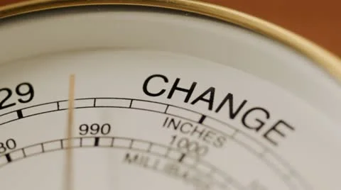 Barometer indicating change Stock Footage