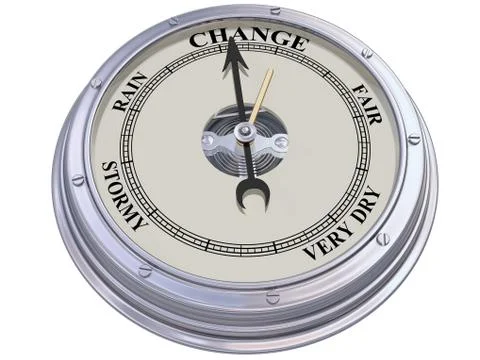 Barometer indicating change Stock Illustration