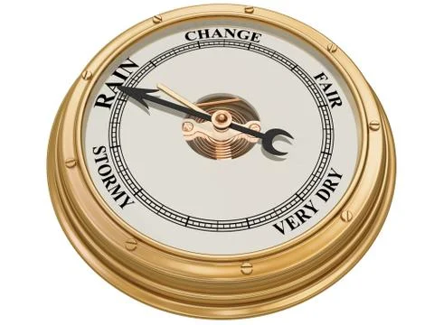 Barometer indicating rain Stock Illustration