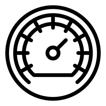 Barometer indicator icon, outline style Stock Illustration