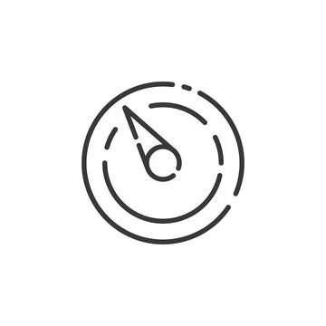 Barometer thin line icon. Isolated weather vector illustration Stock Illustration