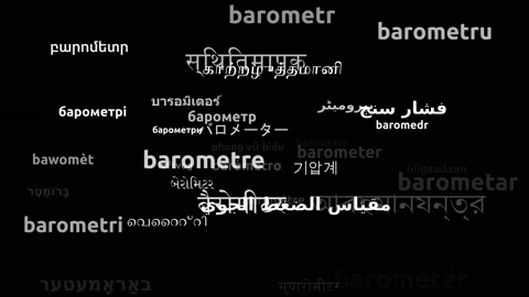 Barometer Translated in 43 Worldwide Languages Endless Looping 3d Zooming Wor Stock-Footage 145203428