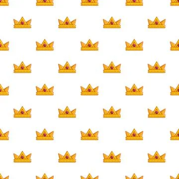 Baronet crown pattern seamless Stock Illustration