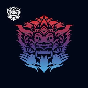 Barong bali Stock Illustration