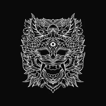 Barong bali Stock Illustration