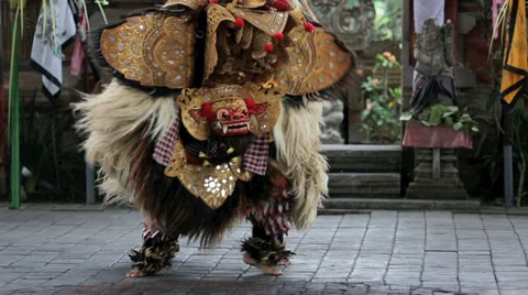 Barong dance Bali Stock Footage 30575181