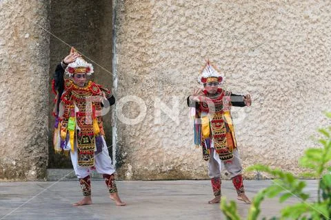 Barong dance show Stock Photos