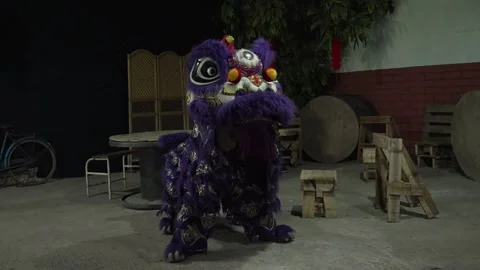 Barongsai Biru 06 Video stock 329008684