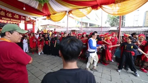 Barongsai Lion Dance Stock Footage 124769738