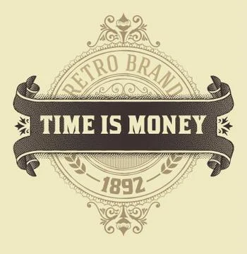 Baroque Badge. Vector Template Stock Illustration