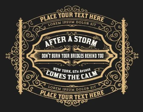 Baroque card. All elements by layers Stock Illustration