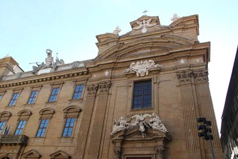 The baroque complex of san firenze (or san filippo neri). florence, italy 库存照片