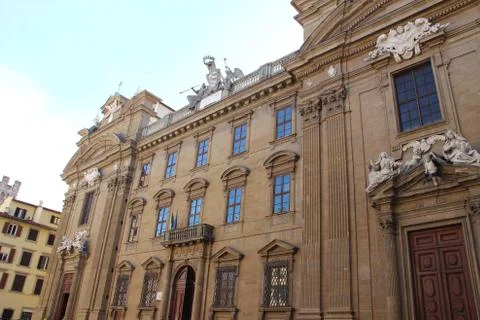 The baroque complex of san firenze (or san filippo neri). florence, italy 库存照片