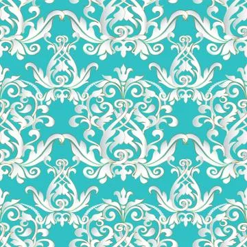 Baroque Damask elegance seamless pattern 스톡 일러스트