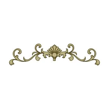 Baroque decorative scroll design element ornament Stock Illustration