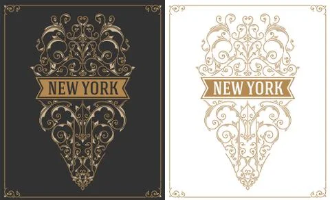 Baroque design. Layered vector Stock Illustration