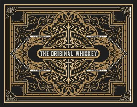 Baroque design for packing Stock Illustration