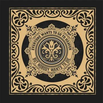 Baroque design template Stock Illustration