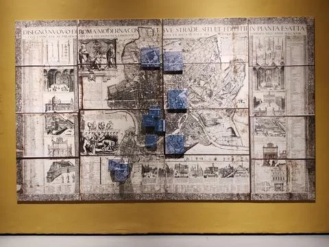 A Baroque-era map. Stockfoto's