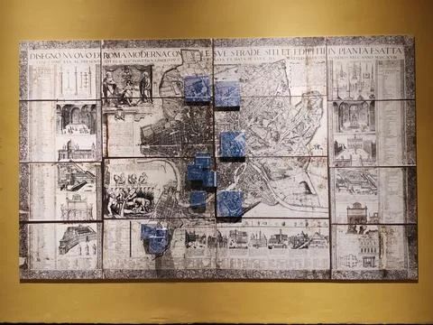 A Baroque-era map. Foto stock