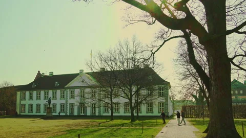 The baroque facade of the Odense Palace Stock Footage 197487639
