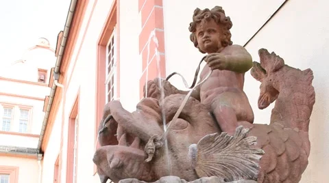 Baroque fountain Stock Footage 54071902