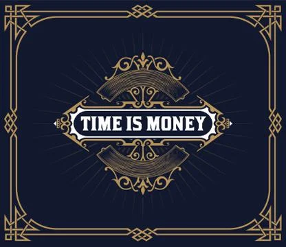 Baroque frame and label design. Vector illustration Stock Illustration