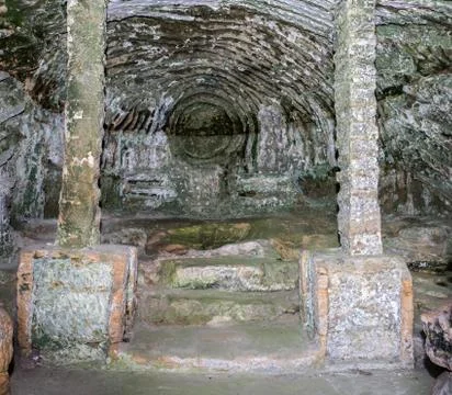 Baroque grotto without decorations Stock Photos