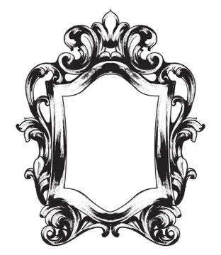 Baroque Mirror frame. Vector French Luxury rich intricate ornaments. Victoria Stock-Illustration