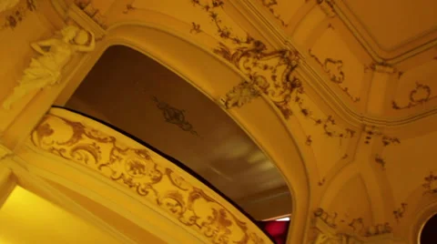 Baroque Opera House Interior Stock Footage 37184187