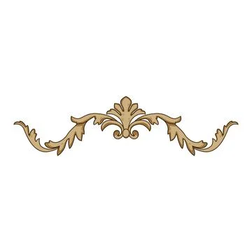 Baroque ornate decorative element with intricate scrolls Stock Illustration