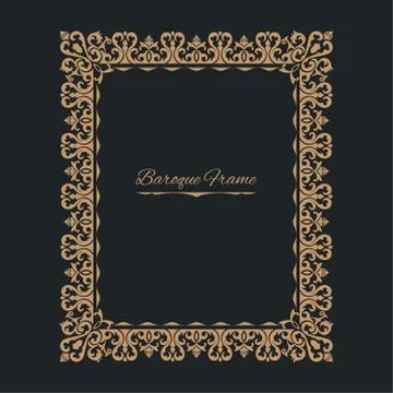Baroque ornate frame Stock Illustration