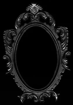 Baroque oval frame close up. Stock Photos